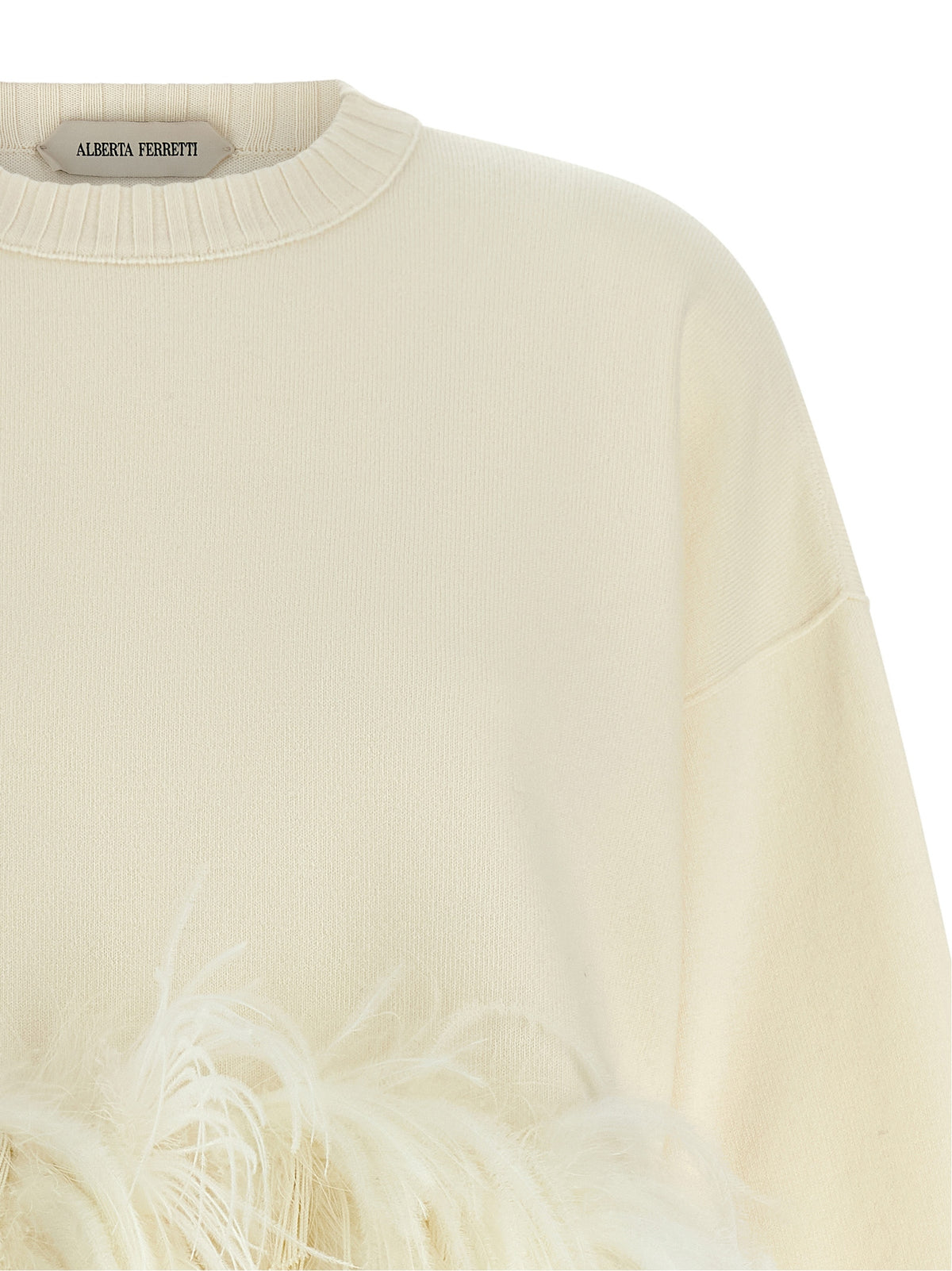 Alberta Ferretti White Virgin Wool Cardigan