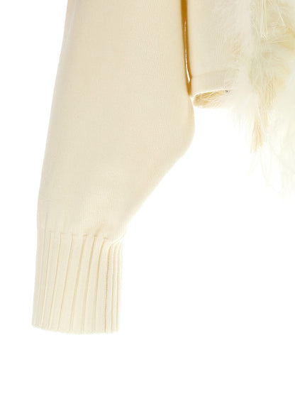 Alberta Ferretti White Virgin Wool Cardigan