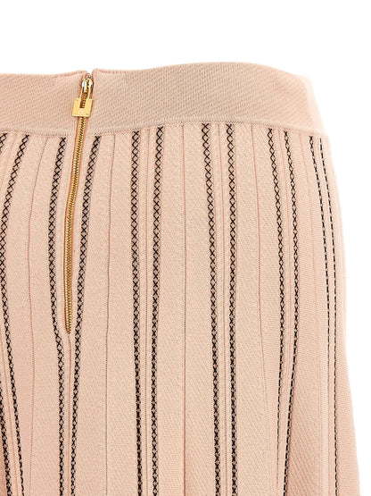 Elisabetta Franchi Multicolor Viscose Midi Skirt