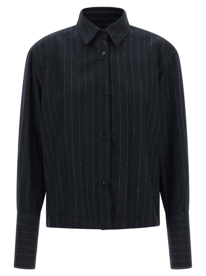 THELATEST Blue Polyamide Blouse