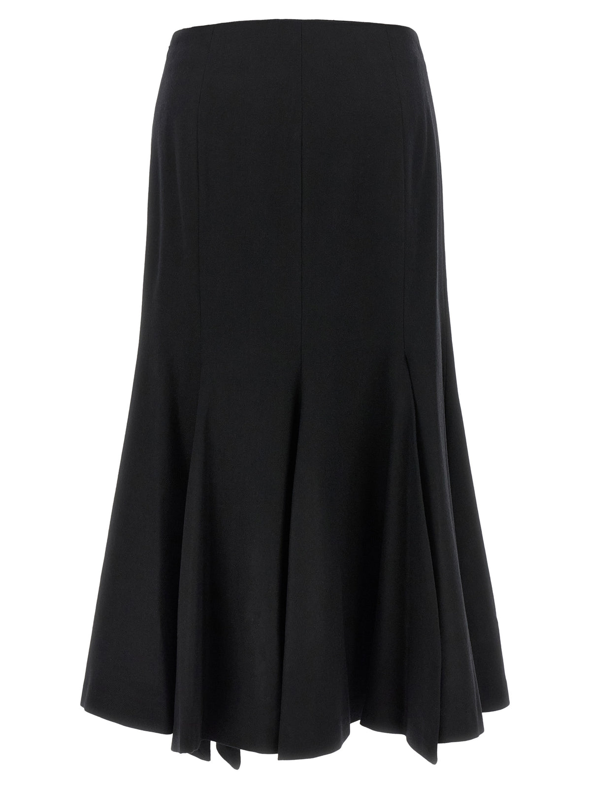 THELATEST Black Polyamide Midi Skirt