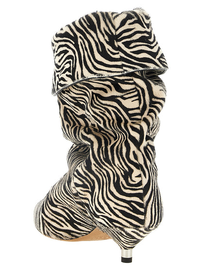 Isabel Marant Bicolor Cowhide Ankle Boots