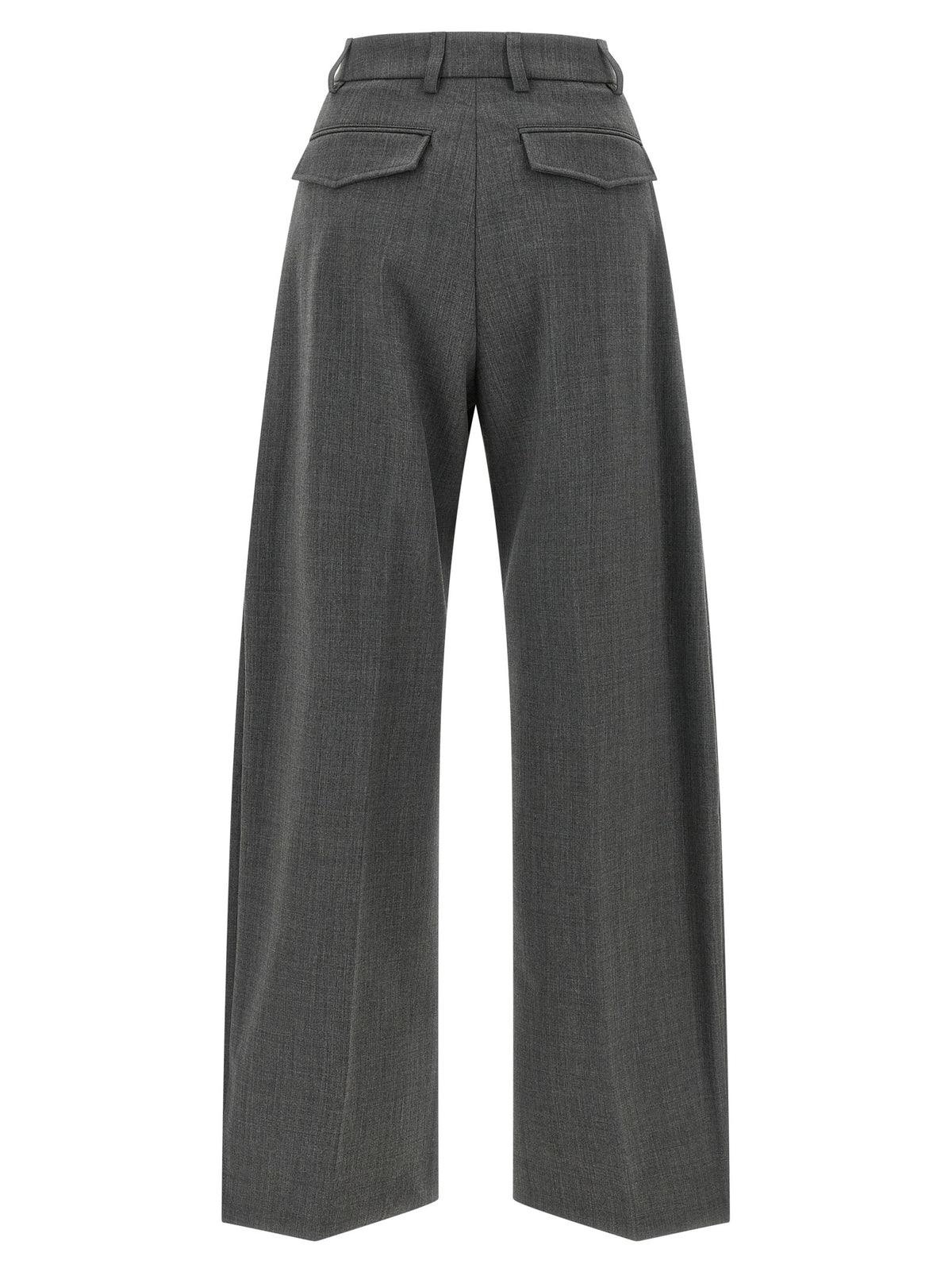 THELATEST Gray Polyester Dress Pants