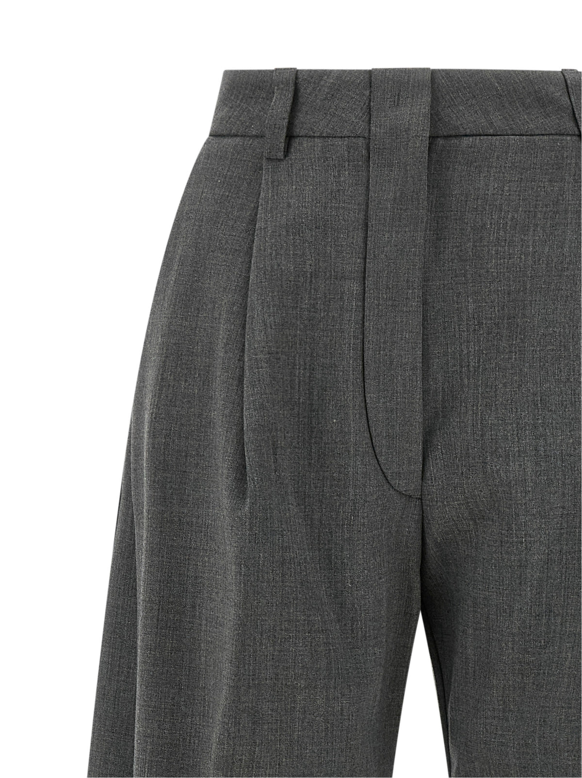 THELATEST Gray Polyester Dress Pants