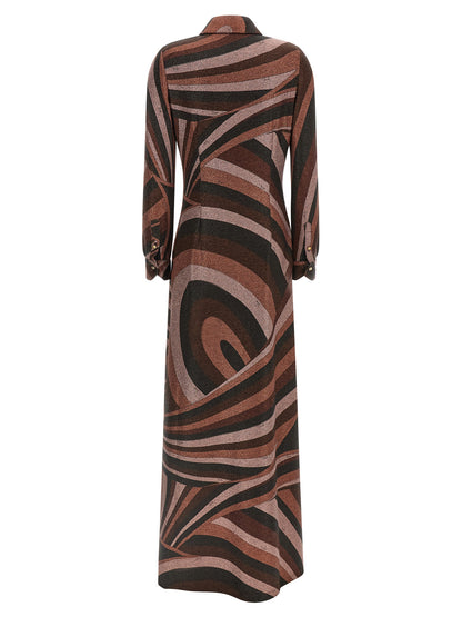 Emilio Pucci Bordeaux Polyamide Long Dress