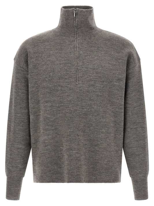 MA'RY'YA Gray Virgin Wool Cardigan