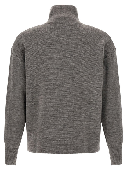 MA'RY'YA Gray Virgin Wool Cardigan