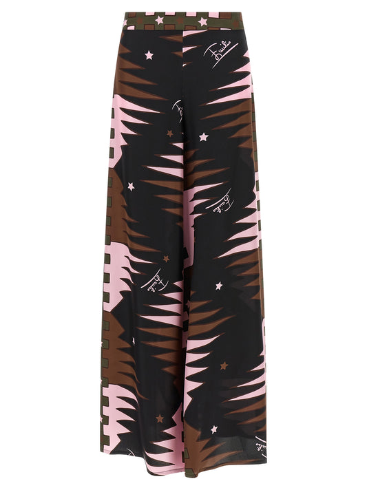 Emilio Pucci Multicolor Silk Casual Pants
