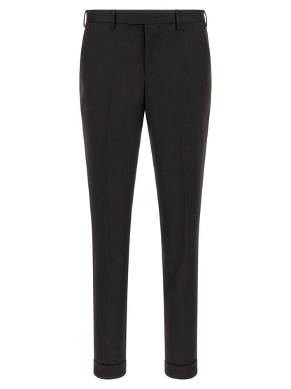 PT Torino Brown Virgin Wool Dress Pants