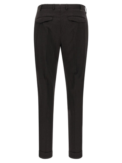 PT Torino Brown Virgin Wool Dress Pants