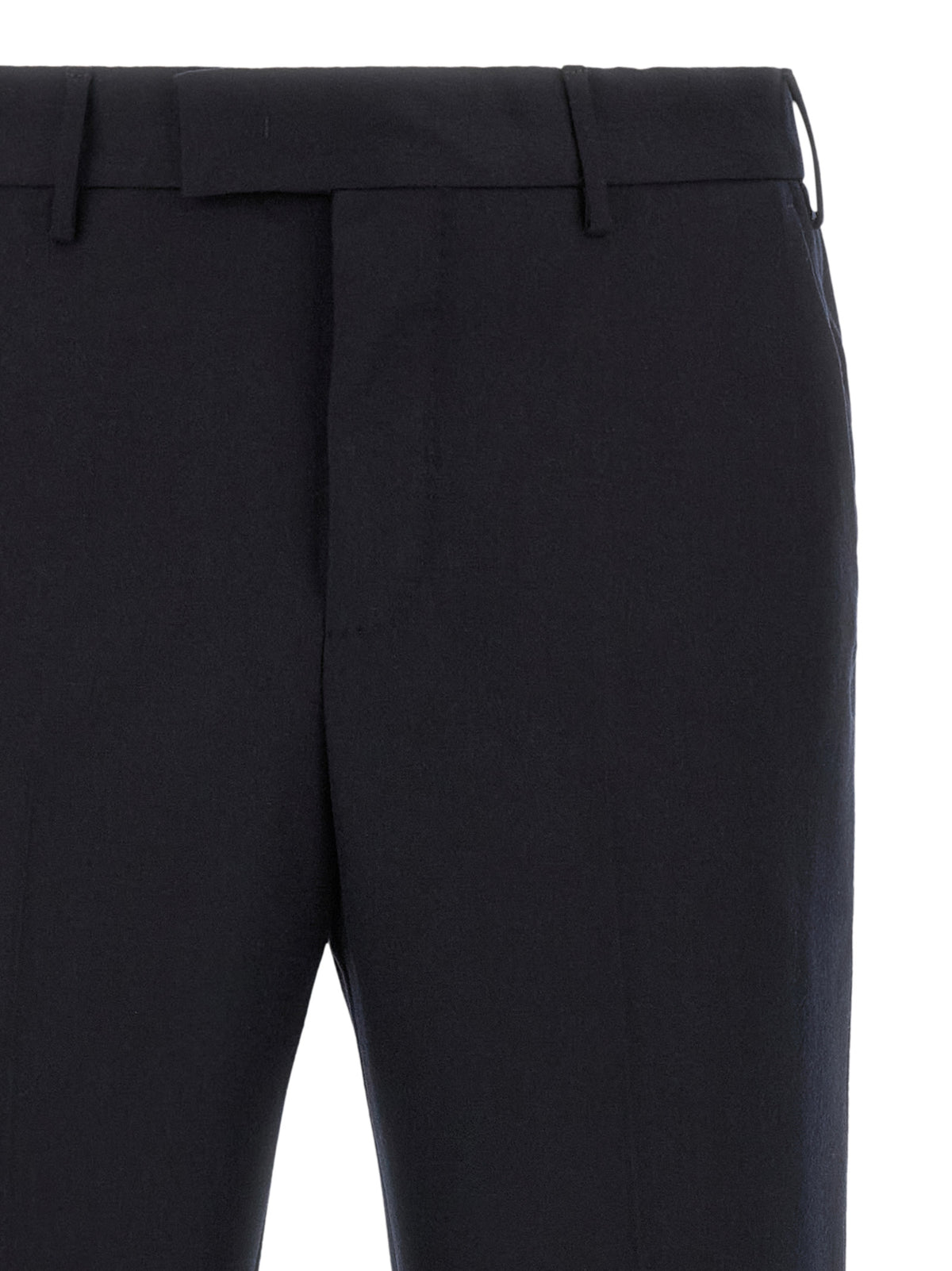 Trousers by PT Torino for men in virgin wool blue presents a smart silhouette, meticulously detailed with a smart , a smart long, and a smart mid rise.