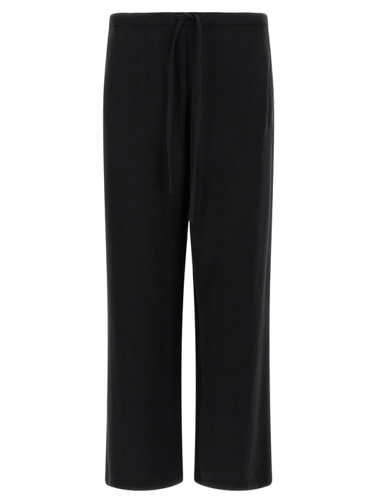 SECOND/LAYER Black Cotton-Like Casual Pants