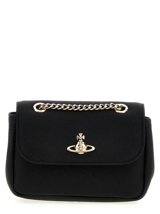 Vivienne Westwood Black Cowhide Shoulder Bag