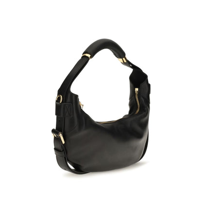 Moschino Black Calf Leather Bos Taurus Shoulder Bag