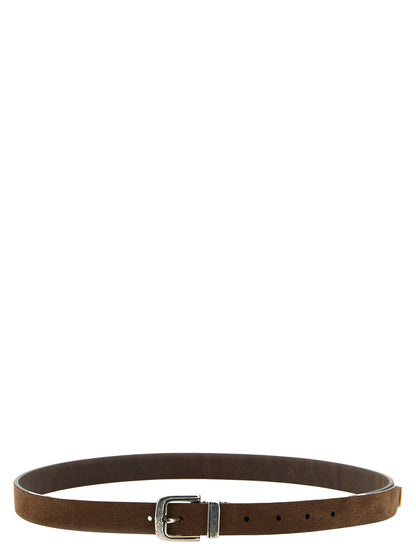 Brunello Cucinelli Brown Bull Skin Belt
