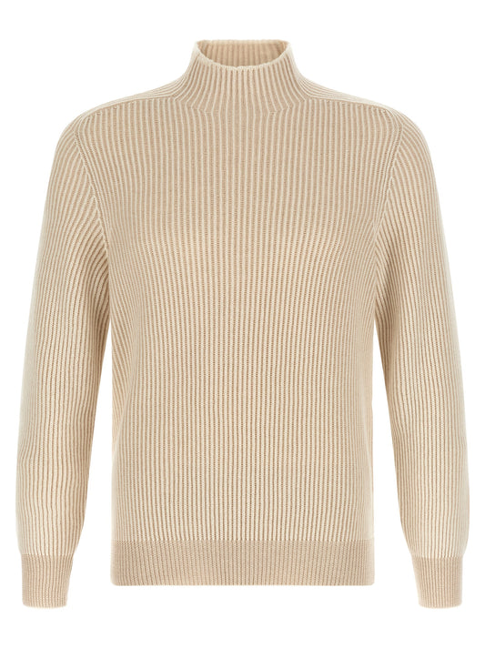 Brunello Cucinelli Beige Cashmere Cardigan