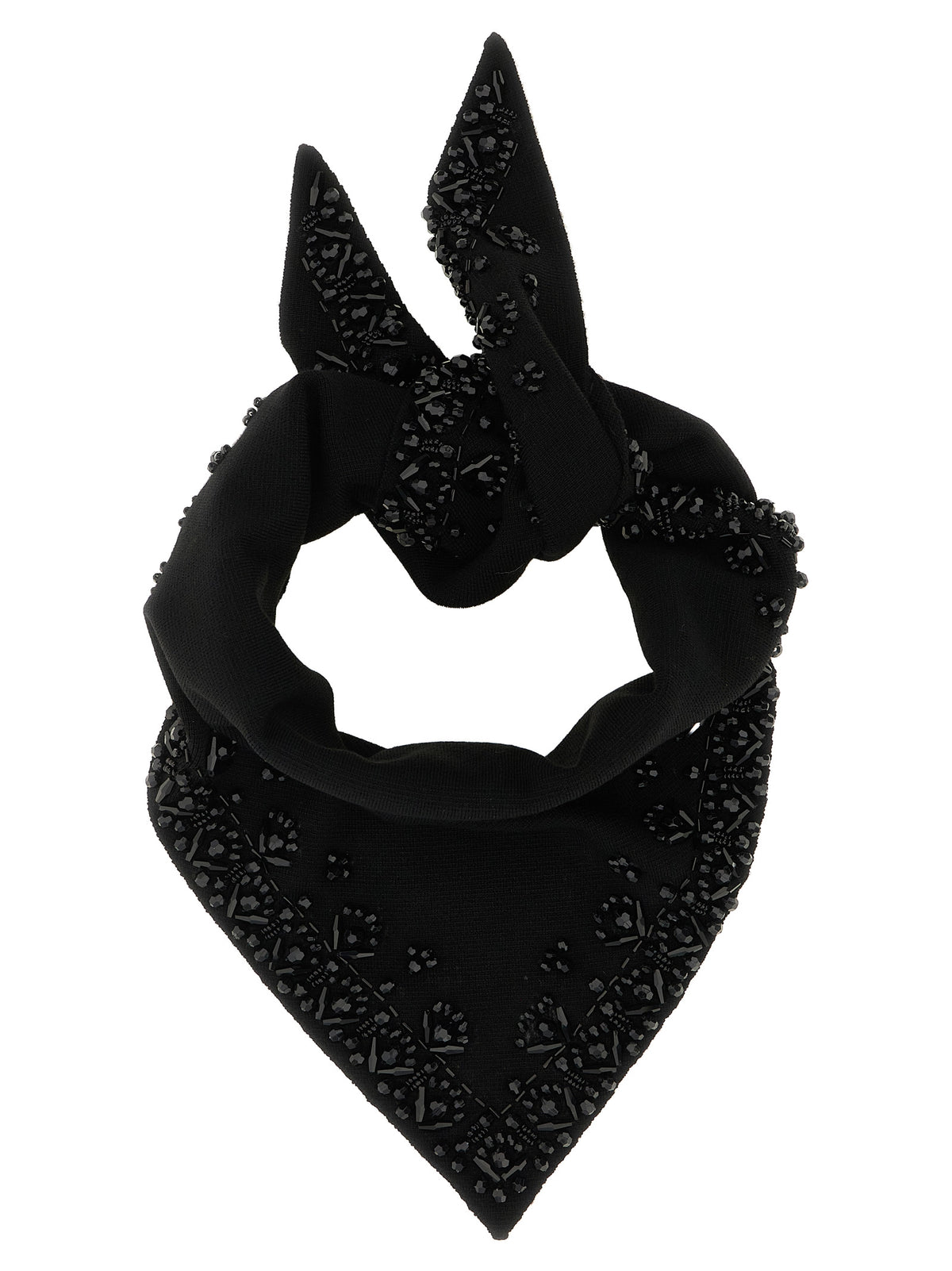 P.A.R.O.S.H. Black Wool Foulard