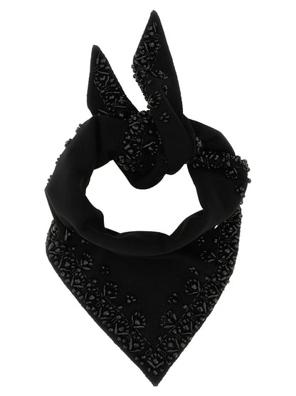 P.A.R.O.S.H. Black Wool Foulard