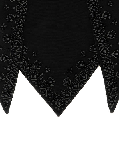 P.A.R.O.S.H. Black Wool Foulard