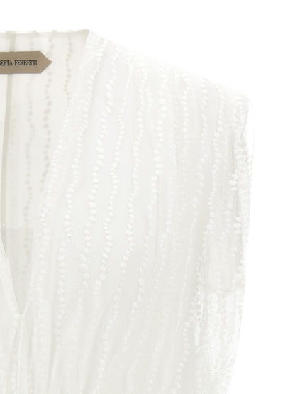 Alberta Ferretti White Polyester Sleeveles T-Shirt