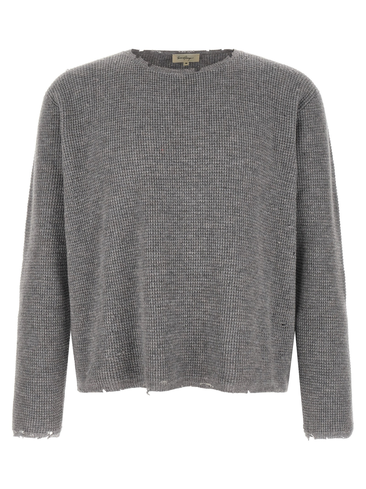 SECOND/LAYER Gray Wool Cardigan