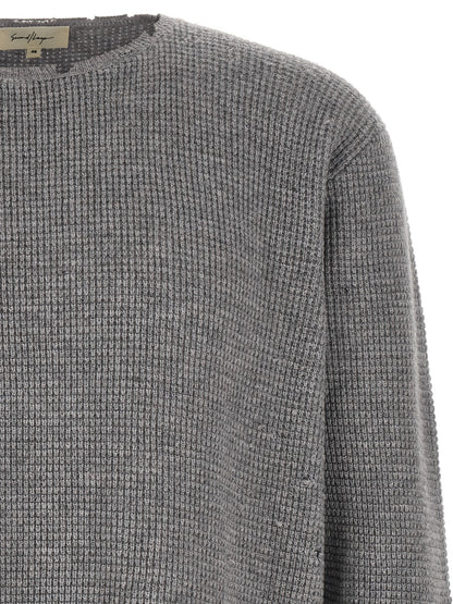 SECOND/LAYER Gray Wool Cardigan