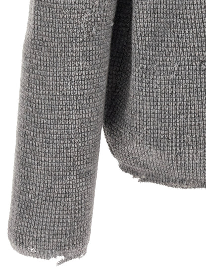 SECOND/LAYER Gray Wool Cardigan
