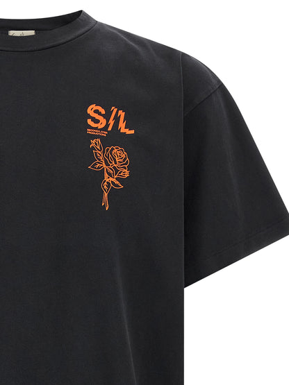 SECOND/LAYER Black Cotton T-Shirt