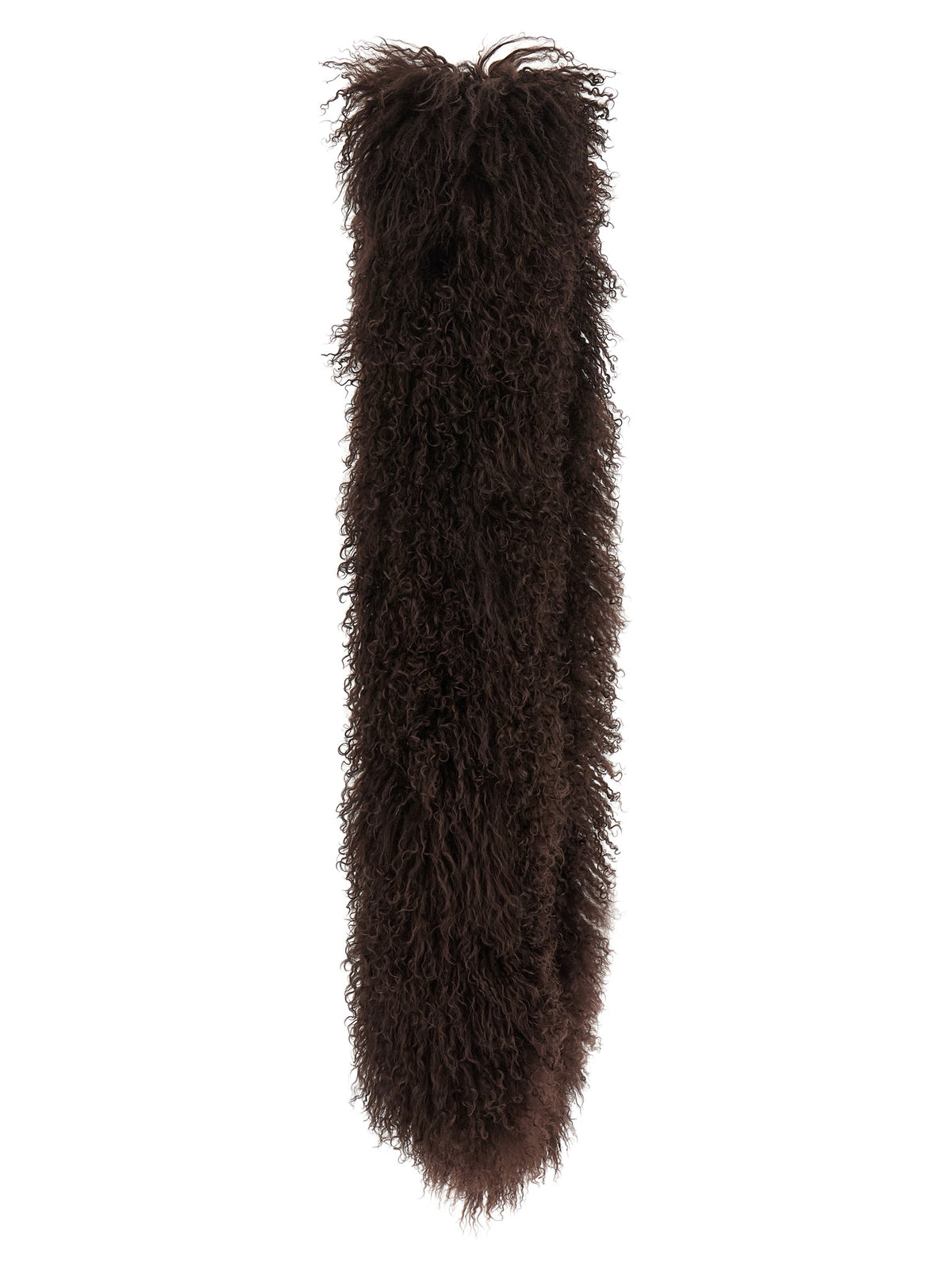 Yves Salomon Brown Lamb Fur Scarf