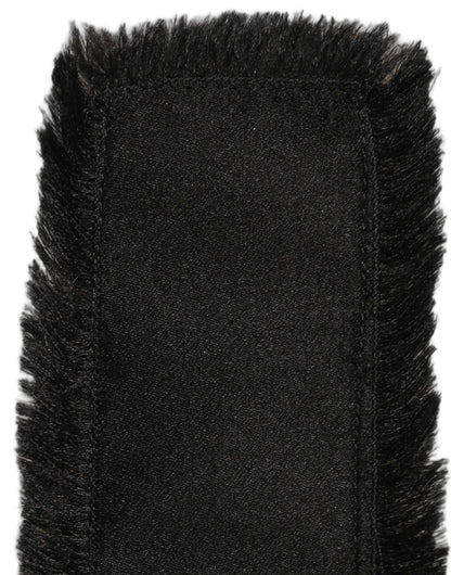 Dolce & Gabbana Black Velvet Wrap Around Tie Cintura Belt