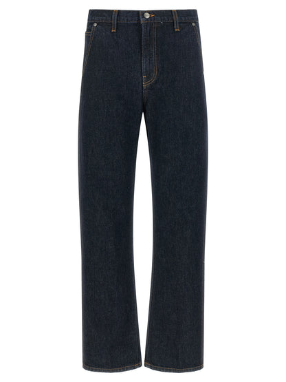 Khaite Blue Cotton Straight-Leg Jeans