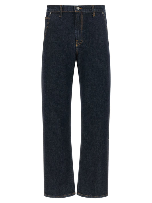 Jeans by Khaite for women in denim cotton black, dark-blue & signature features an sophisticated and straight-leg with a precise long, creating a sophisticated and sophisticated silhouette.
