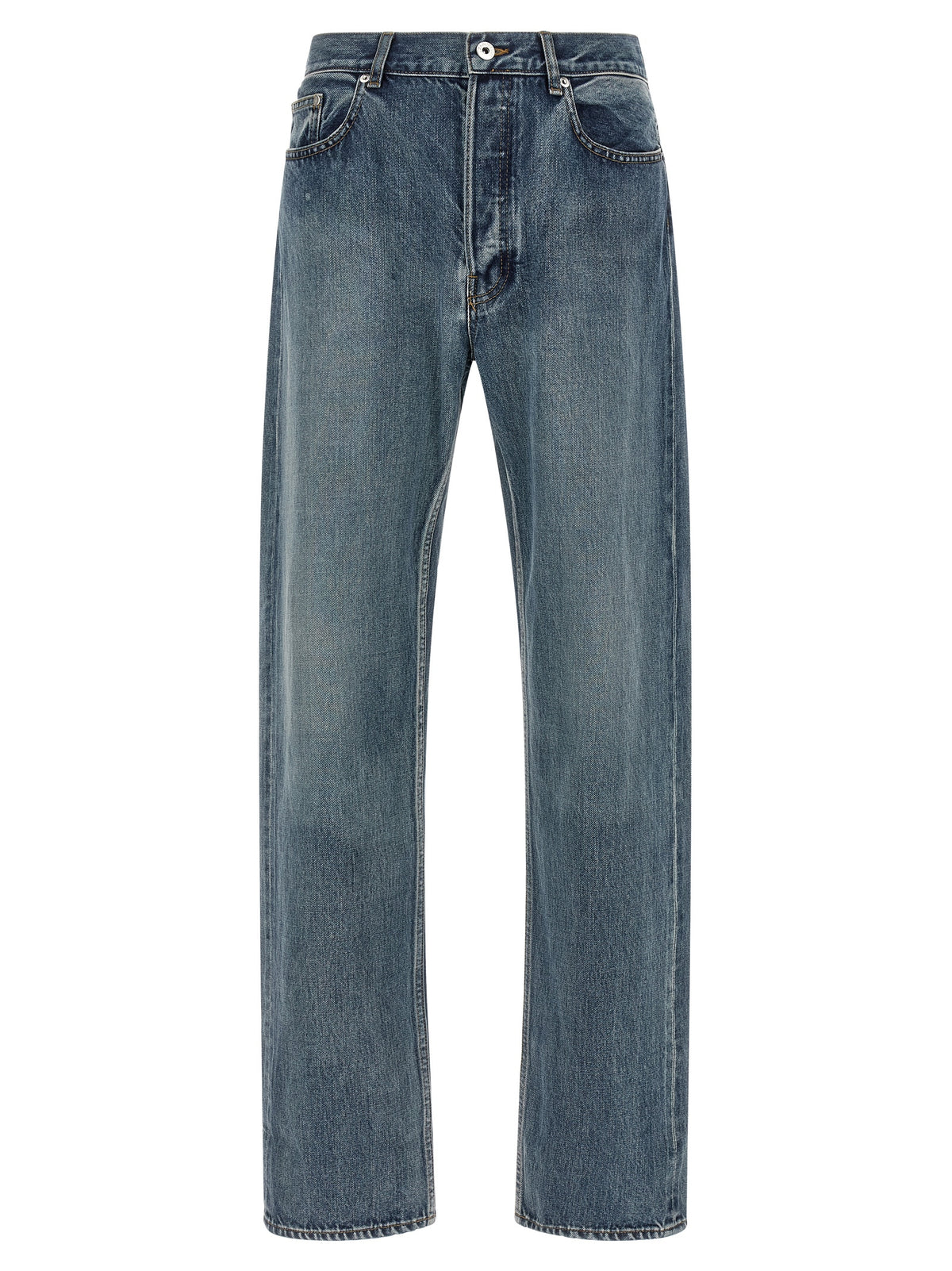 Jeans by J.W.Anderson for men in denim cotton blue features an sophisticated and straight-leg with a precise long, creating a sophisticated and sophisticated silhouette.