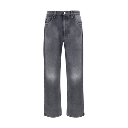 Prada Black Cotton Relaxed Fit Jeans