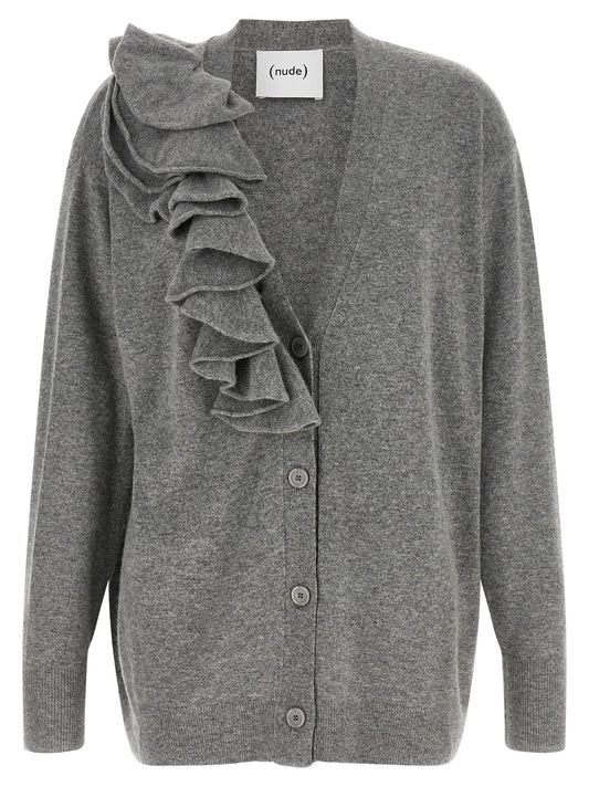 NUDE Gray Wool Cardigan