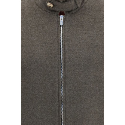 Brunello Cucinelli Gray Wool Oves Aries Full-Length Jacket