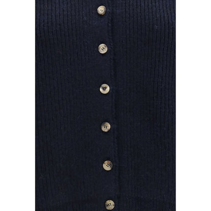 Khaite Blue Cashmere Cardigan