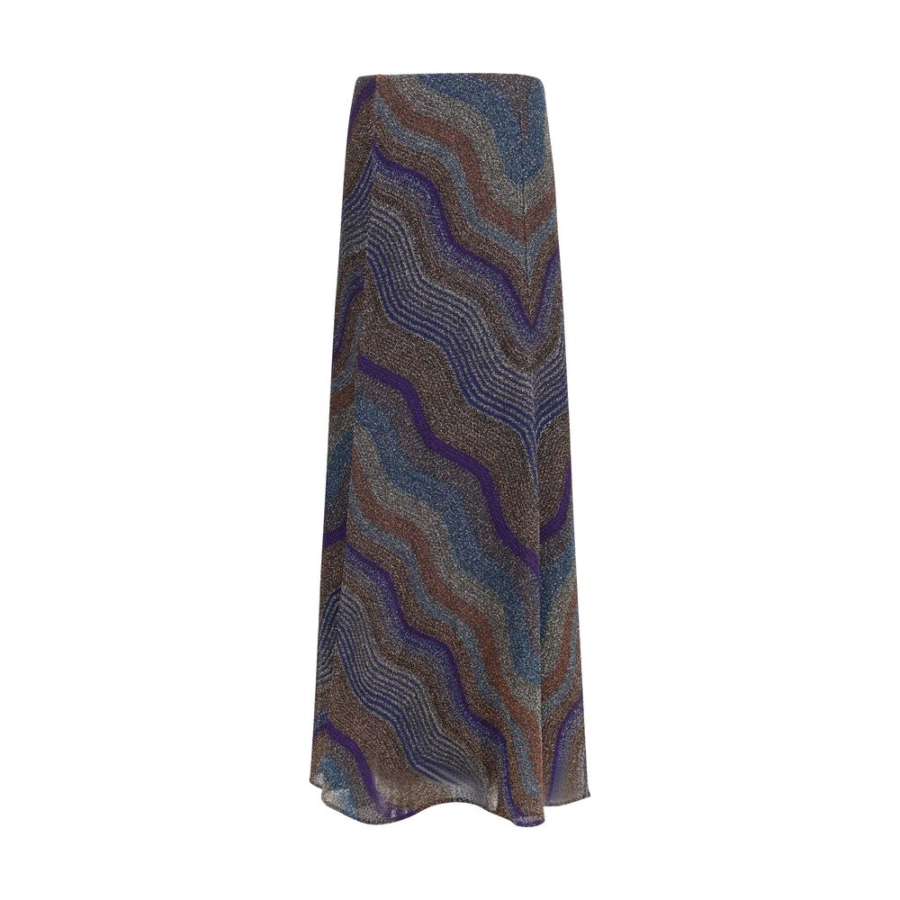 Skirt by Missoni for women in viscose multicolor, patterned, chevron & signature features a contoured silhouette from the Women's Viscose Long Skirt collection, characterized by its contoured long for a contoured finish.