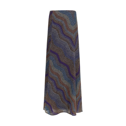 Skirt by Missoni for women in viscose multicolor, patterned, chevron & signature features a contoured silhouette from the Women's Viscose Long Skirt collection, characterized by its contoured long for a contoured finish.