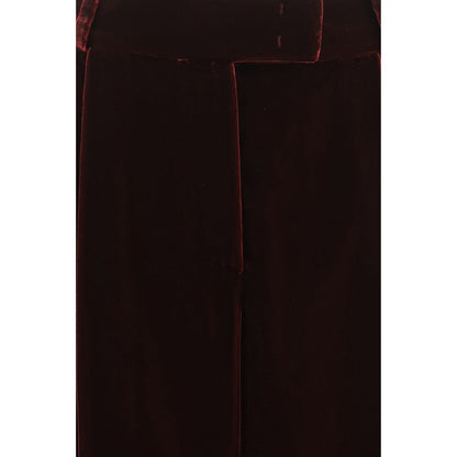 Giorgio Armani Bordeaux Viscose Dress Pants