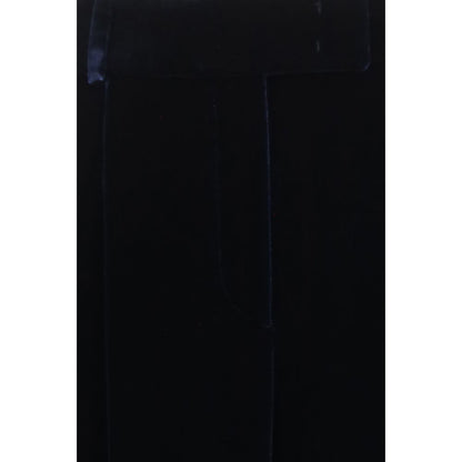 Giorgio Armani Blue Viscose Casual Pants