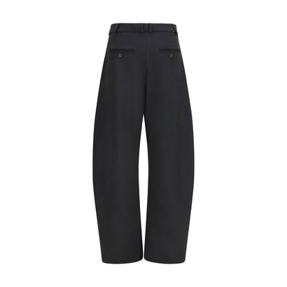 Nissa Black Polyester Casual Pants