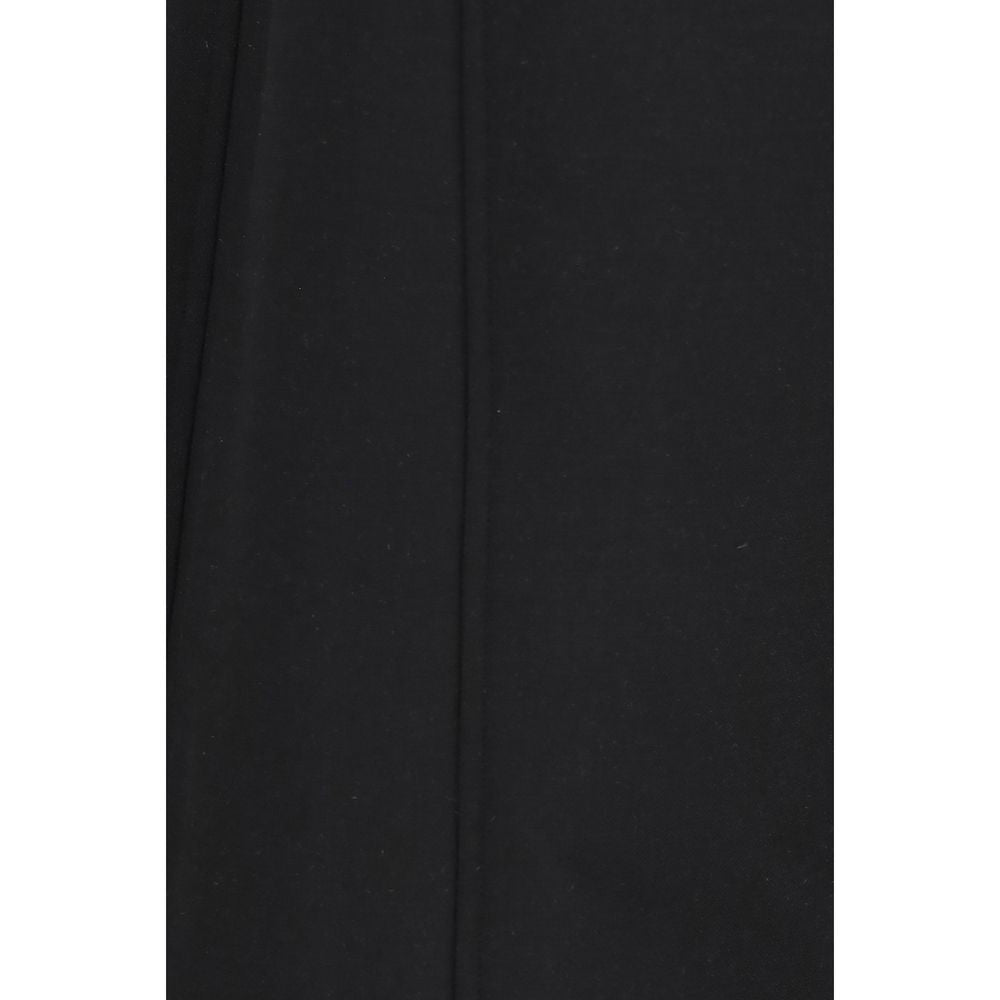 Nissa Black Polyester Casual Pants