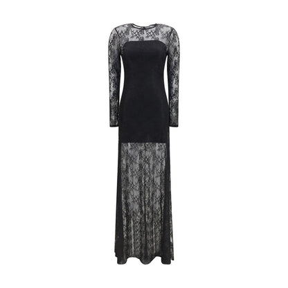 Nissa Black Polyester Cocktail Dress