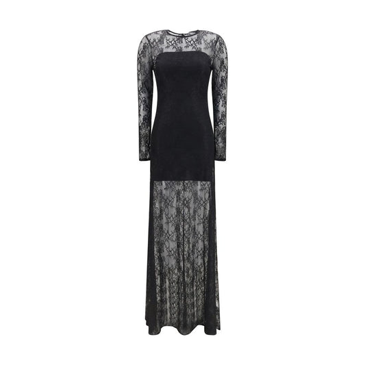 Nissa Black Polyester Cocktail Dress