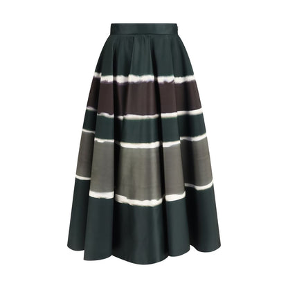 Sara Roka Multicolor Polyester Long Skirt