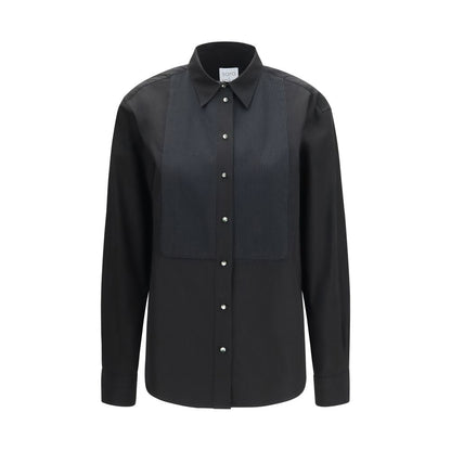 Sara Roka Black Cotton Dress Shirt