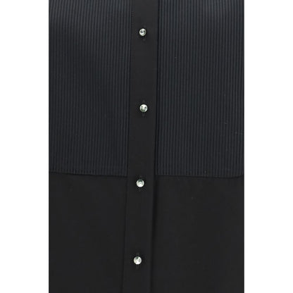 Sara Roka Black Cotton Dress Shirt