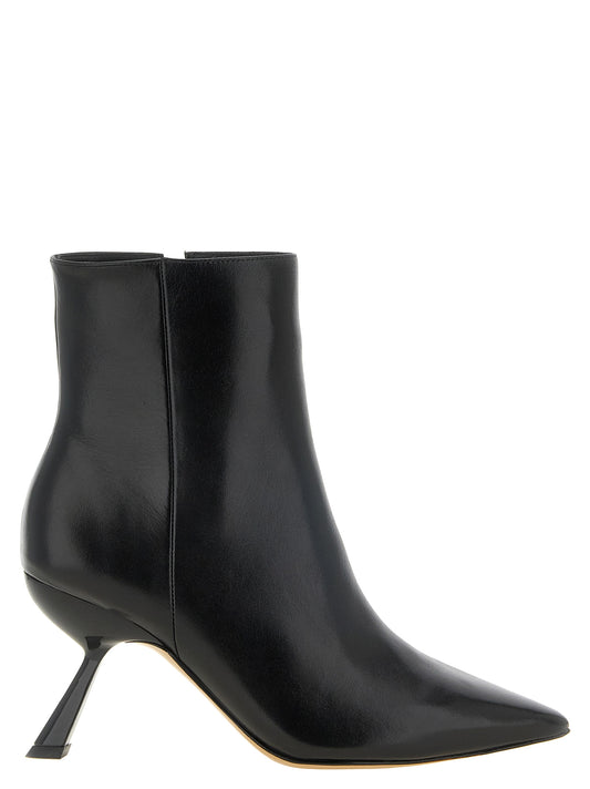 Alexandre Birman Black Calfskin Ankle Boots