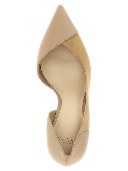 Alexandre Birman Beige Calfskin High Heel Pumps